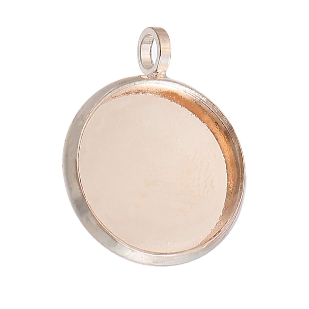 3294 Round Rose Gold Tone Cabochon Settings Fits 12mm Dia. 18mm6/8" x
